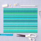 Gemengde strepen, Ocean Blue en Turquoise Tissuepapier (Craft)