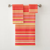 gemengde strepen, schaduwen van koraal Sinaasappel Bad Handdoek (Insitu)