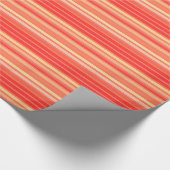 gemengde strepen, schaduwen van koraal Sinaasappel Cadeaupapier (Hoek)
