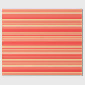 gemengde strepen, schaduwen van koraal Sinaasappel Cadeaupapier (Vlak)