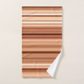 Gemengde strips, bruin, tan en crème bad handdoek (Handdoek)