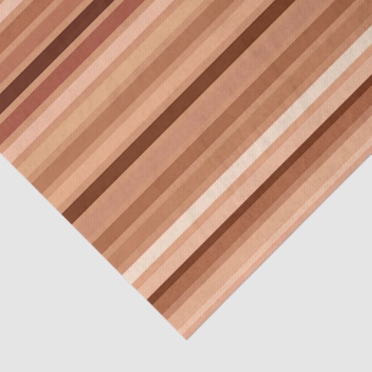 Gemengde strips, bruin, tan en crème tissuepapier (Detail)