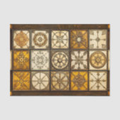  Gemengde Tegels Bruin Brons Goud AA6 Decoupage Tissuepapier (Voorkant)