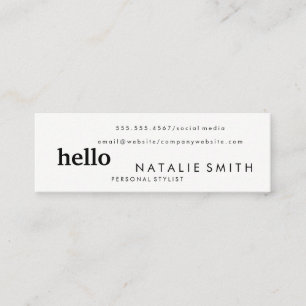 Gemengde tekst mini visitekaartje