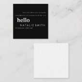 Gemengde tekst vierkante visitekaartje (Voorkant / Achterkant)