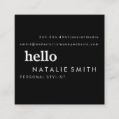 Gemengde tekst vierkante visitekaartje (Voorkant)