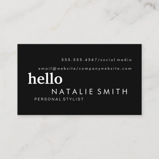 Gemengde tekst visitekaartje (Voorkant)