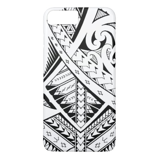 Gemengde tribale tattoos in Samoan Maori-stijl Case-Mate iPhone Case (Achterkant)