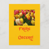 gemengde tulpen - gele oosterprothese in het duits feestdagenkaart (Voorkant)