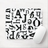 Gemengde Typografie Standard Mousepad Muismat (Met muis)