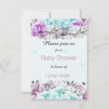 Gemengde uitnodiging voor Baby shower Bouquet