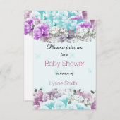 Gemengde uitnodiging voor Baby shower Bouquet (Voorkant / Achterkant)