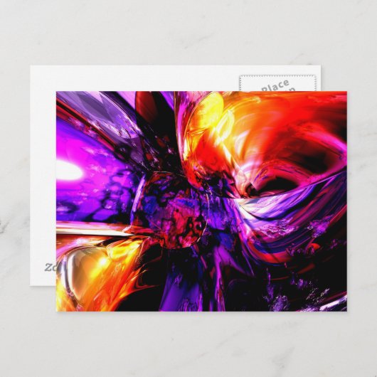 Gemengde veren Abstract Briefkaart (Voorkant / Achterkant)