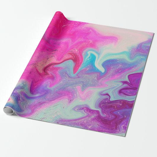 Gemengde verfachtergrond cadeaupapier (Uitgerold)