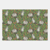 Gemengde Victoriaanse Antieke Konijn Bessentuin Inpakpapier Vel (Voorkant)