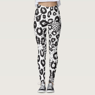 Gemengde vingerafdrukken sneeuwluipaard Cheetah Leggings