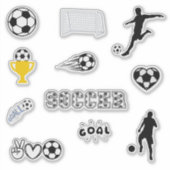 Gemengde Voetbal Liefhebber  Sticker (Voorkant)