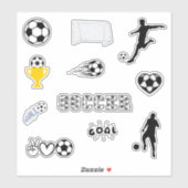 Gemengde Voetbal Liefhebber Sticker (Vel)