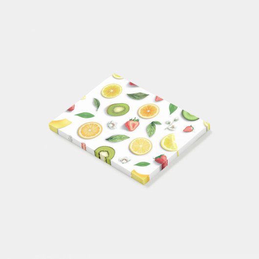 Gemengde vruchten 4 post-it® notes (Schuin)