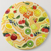 Gemengde vruchten 6 ronde button 6,0 cm (Voorkant)