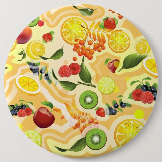 Gemengde vruchten 6 ronde button 6,0 cm (Voorkant)