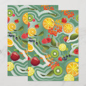 Gemengde vruchten 7 bedankkaart (Voorkant / Achterkant)