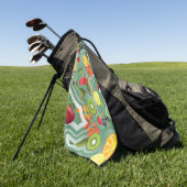 Gemengde vruchten 7 golfhanddoek (Groen)