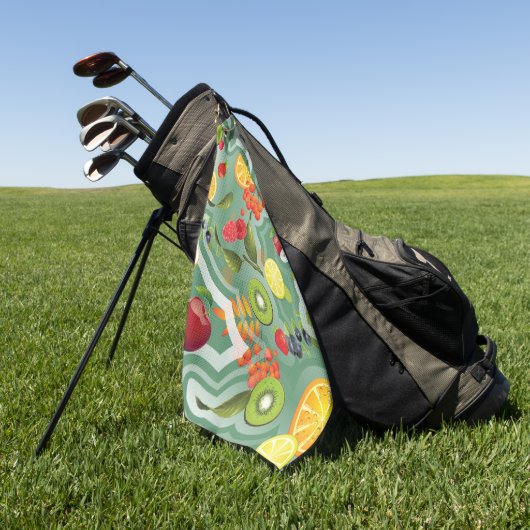 Gemengde vruchten 7 golfhanddoek (Groen)