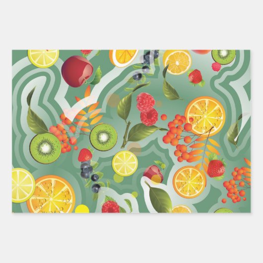 Gemengde vruchten 7 inpakpapier vel (Voorkant)