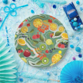 Gemengde vruchten 7 papieren bordje (Feest)