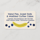 Gemengde vruchten bakken bakkerij gebakken goedere visitekaartje (Achterkant)