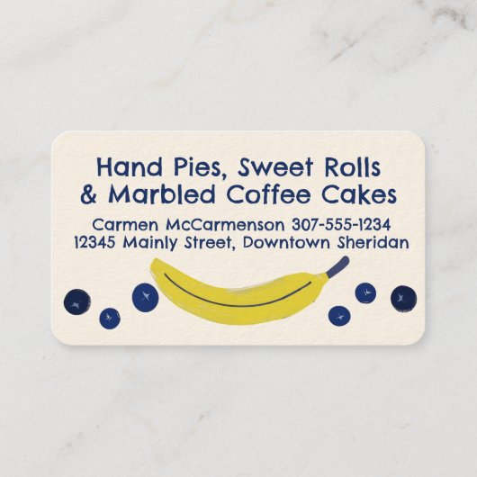 Gemengde vruchten bakken bakkerij gebakken goedere visitekaartje (Achterkant)