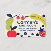 Gemengde vruchten bakken bakkerij gebakken goedere visitekaartje (Voorkant)