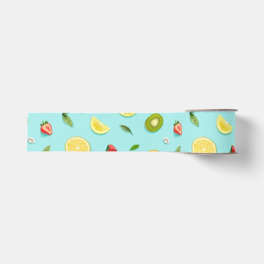 Gemengde Vruchten Grosgrain Lint (Voorkant)