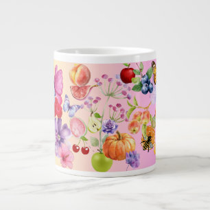 Gemengde vruchten grote koffiekop