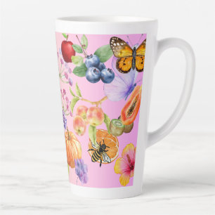 Gemengde vruchten latte mok