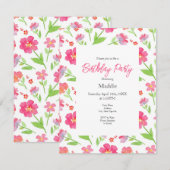 Gemengde Waterverf bloemen 2 Kaart (Voorkant / Achterkant)