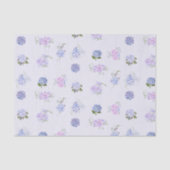 Gemengde Waterverf Roze en Paarse hydrangebloemen Tissuepapier (Voorkant)