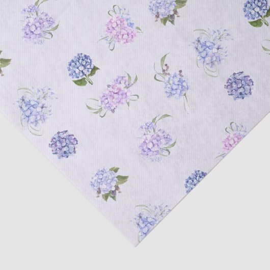 Gemengde Waterverf Roze en Paarse hydrangebloemen Tissuepapier (Detail)