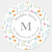 Gemengde Waterverf Wildflower labels (Voorkant)