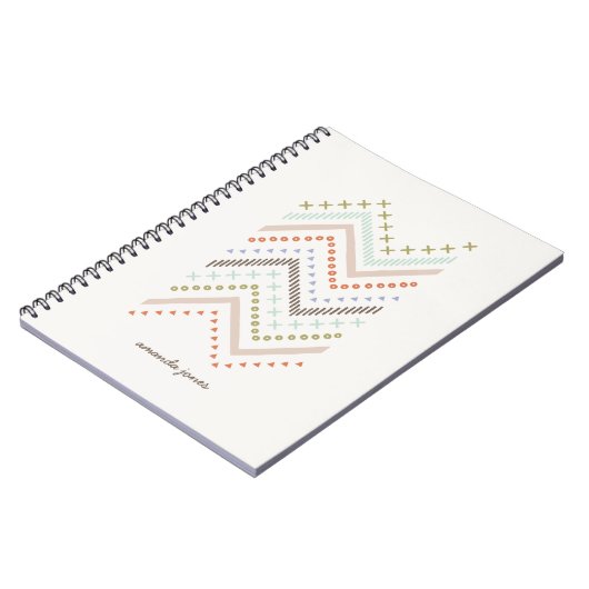 Gemengde Zig Zag Journal - Leger Notitieboek (Linkerzijde)