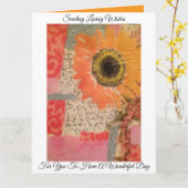 gemengde zonnebloemdragers kaart (Gele Bloem)