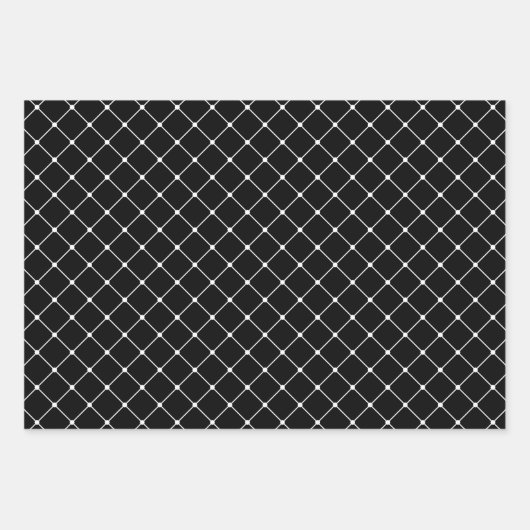 Gemengde zwarte en witte geometrische patronen inpakpapier vel (Voorkant 2)