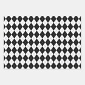 Gemengde zwarte en witte geometrische patronen inpakpapier vel (Voorkant 3)