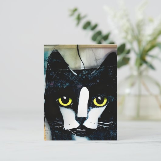 Gemengde zwarte mediatet briefkaart (Staand voorkant)