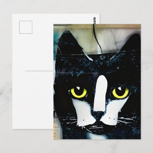 Gemengde zwarte mediatet briefkaart (Voorkant / Achterkant)