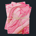 Gemerakte krullen roze goud inpakpapier vel<br><div class="desc">Krachtige unieke tinten roze,  geaccentueerd met goud,  deze gemarmerde krulpatroon vellen inpakpapier zijn geweldig voor het inpakken van cadeaus en ook voor scrapbooking.</div>