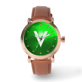 GEMERALD GEMSTONE MONOGRAM, AFGEDRUKT HORLOGE