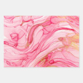 Gemerbleerde Krullen Roze Goud Inpakpapier Vel (Voorkant)