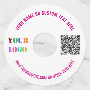 Gemerkeerde Aangepaste Logo Tekst QR Code Wijn Gla Wijnglaslabel